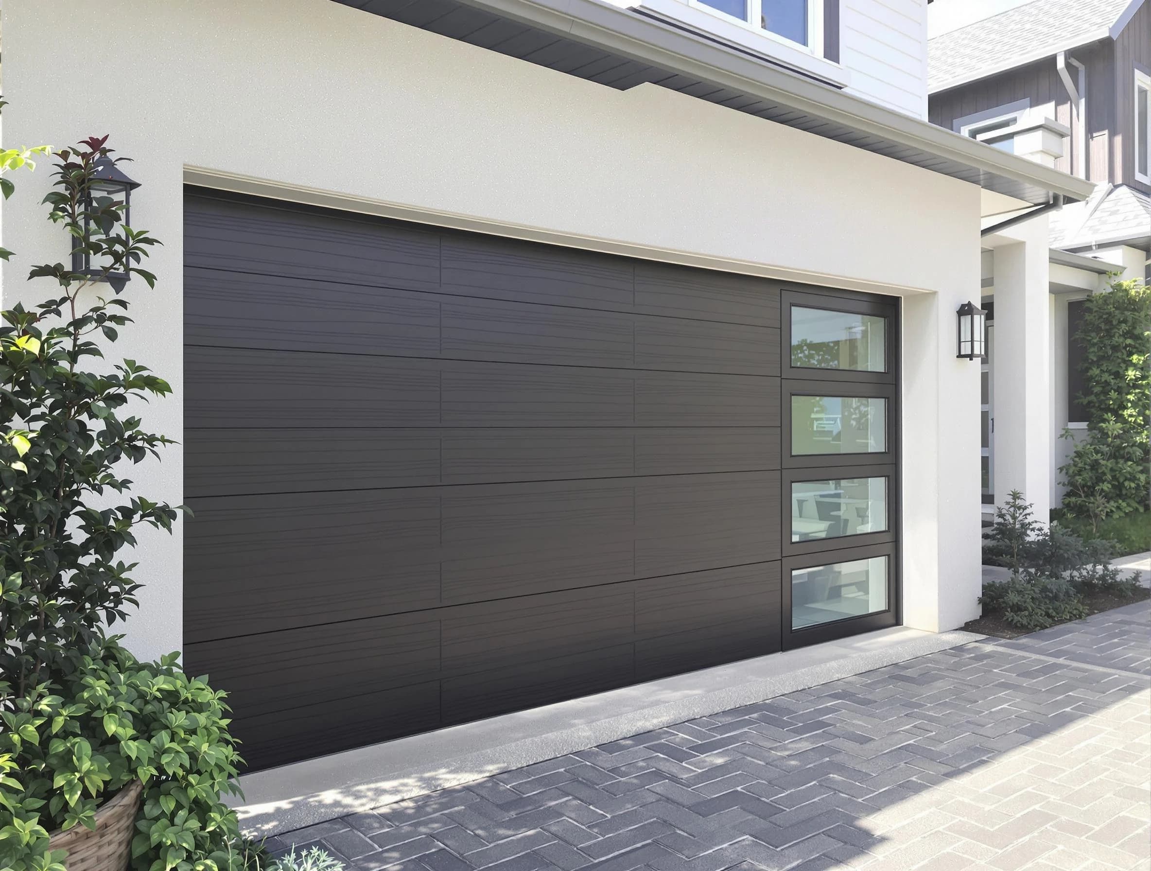 Custom garage door installation by Manchester Garage Door Repair in Manchester