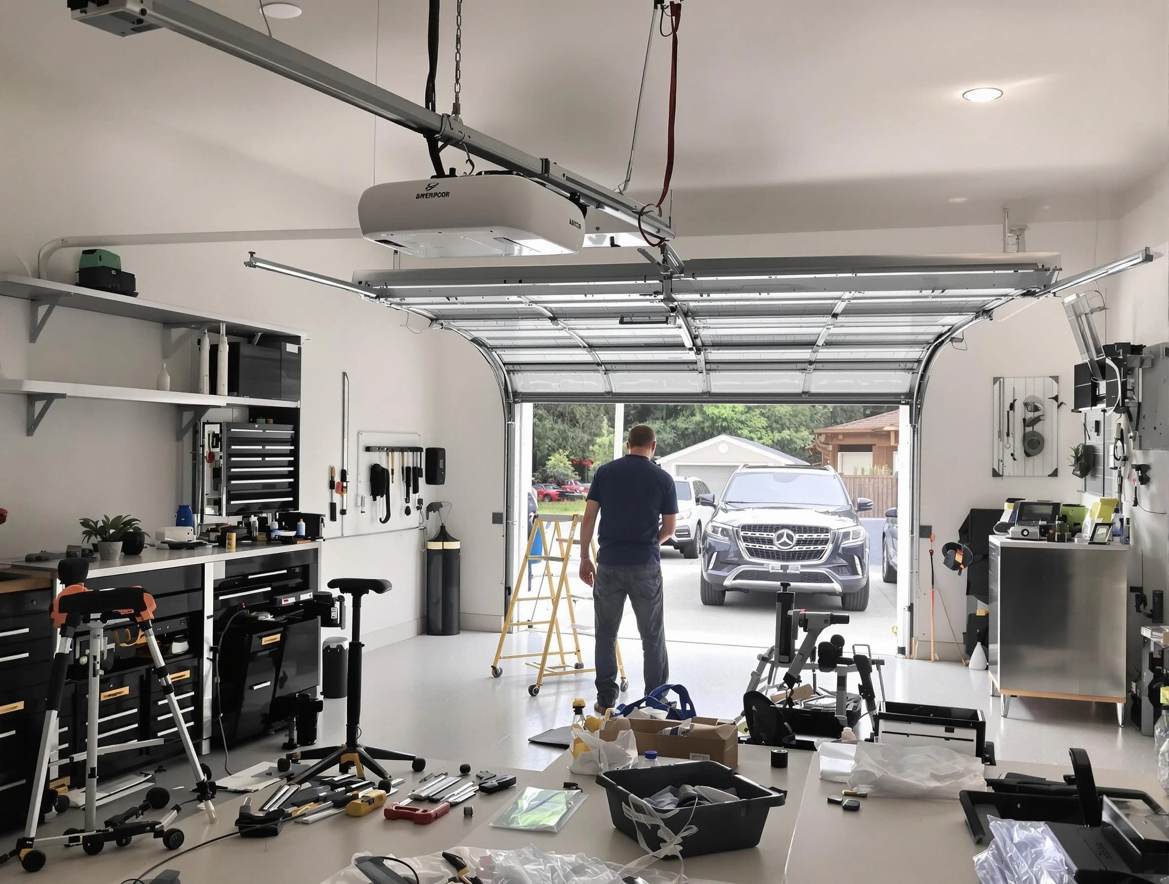 Garage door opener installation by Manchester Garage Door Repair in Manchester