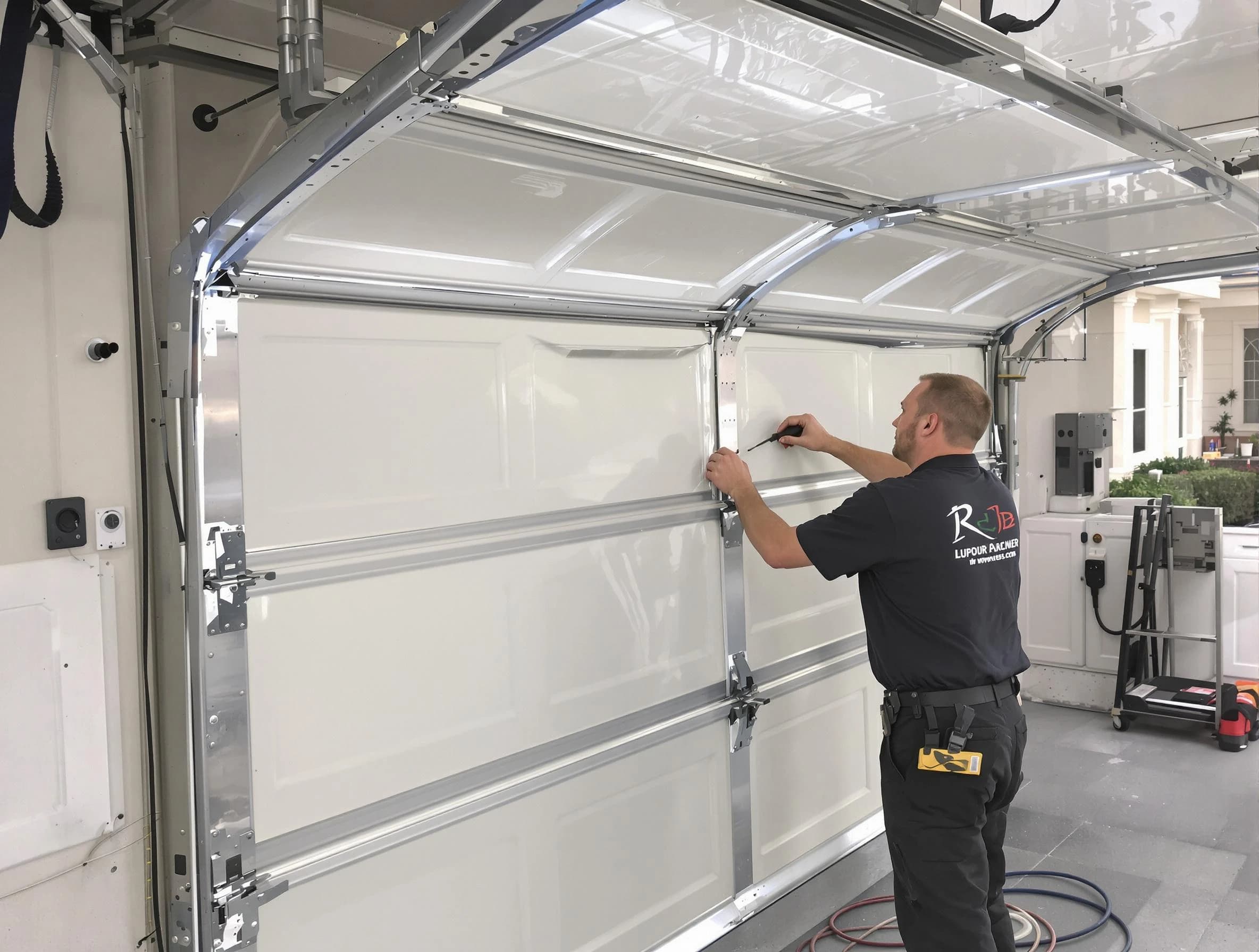 Manchester Garage Door Repair professional performing panel repair in Manchester