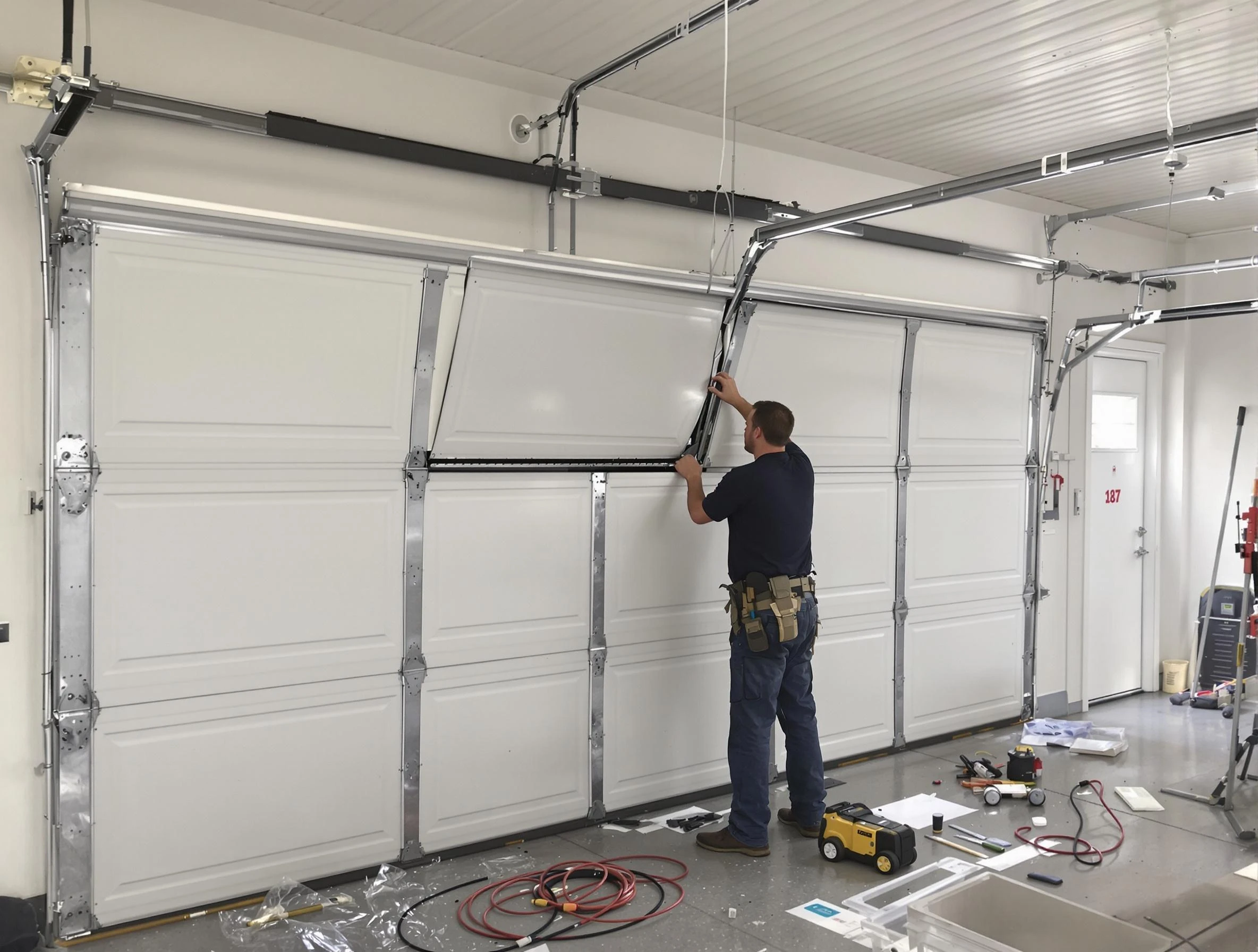 Garage Door Section Replacement in Manchester